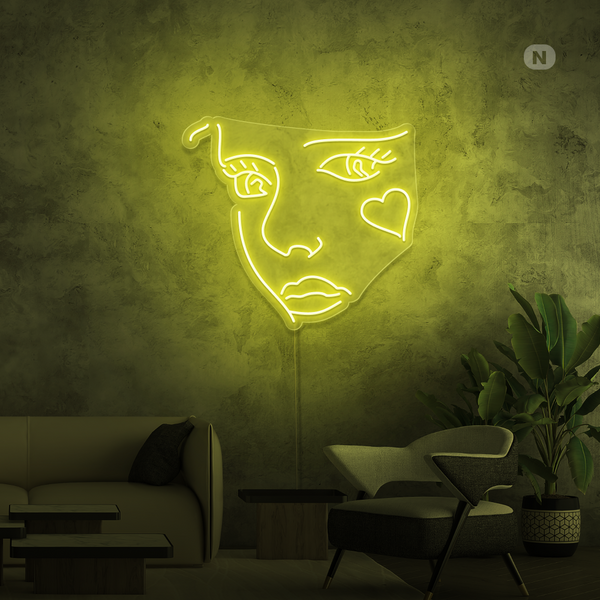Sinal de néon Cara de Joker