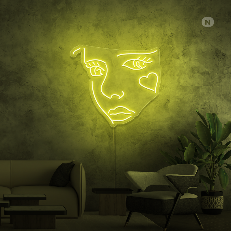 Sinal de néon Cara de Joker