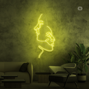 Sinal de néon Os rostos