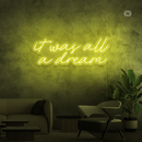 Sinal de néon It was all a dream