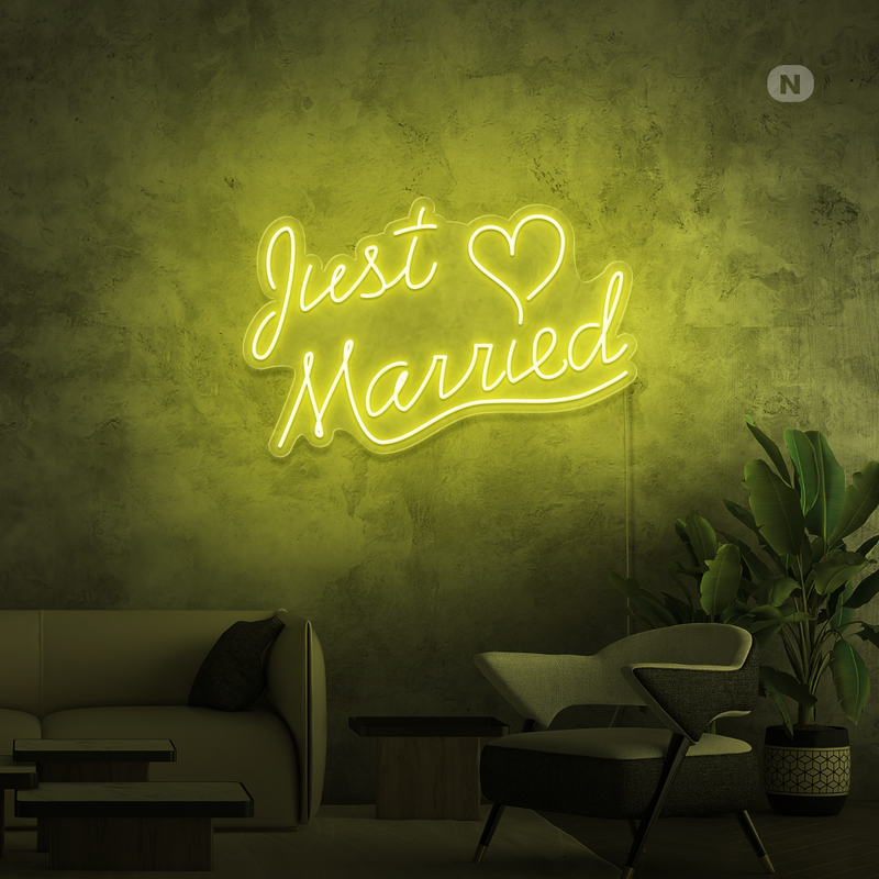 Sinal de néon Just Married