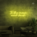 Sinal de néon To The Moon and Back