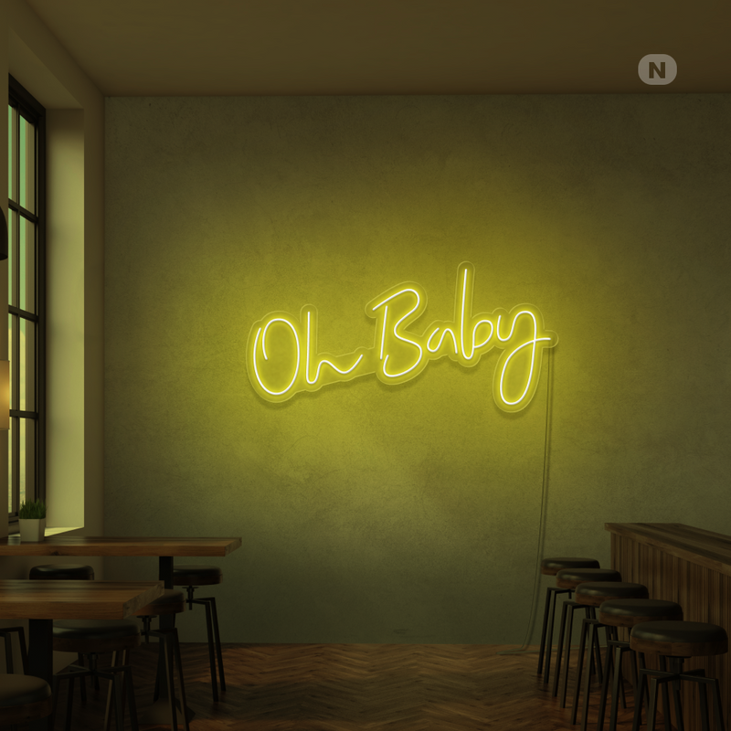 Sinal de néon Oh Baby
