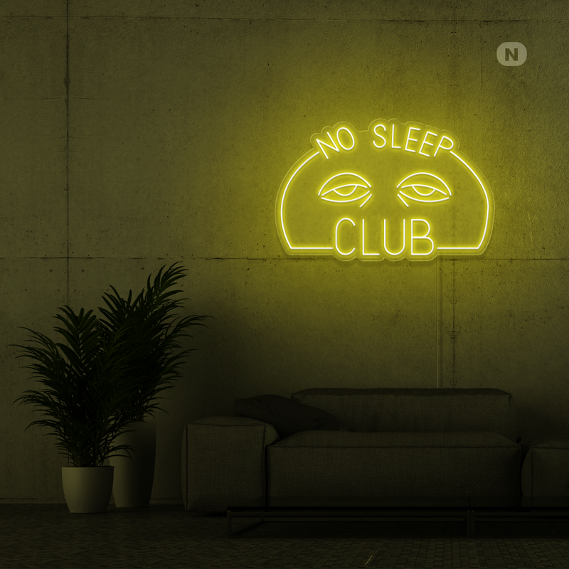 Sinal de néon No Sleep Club