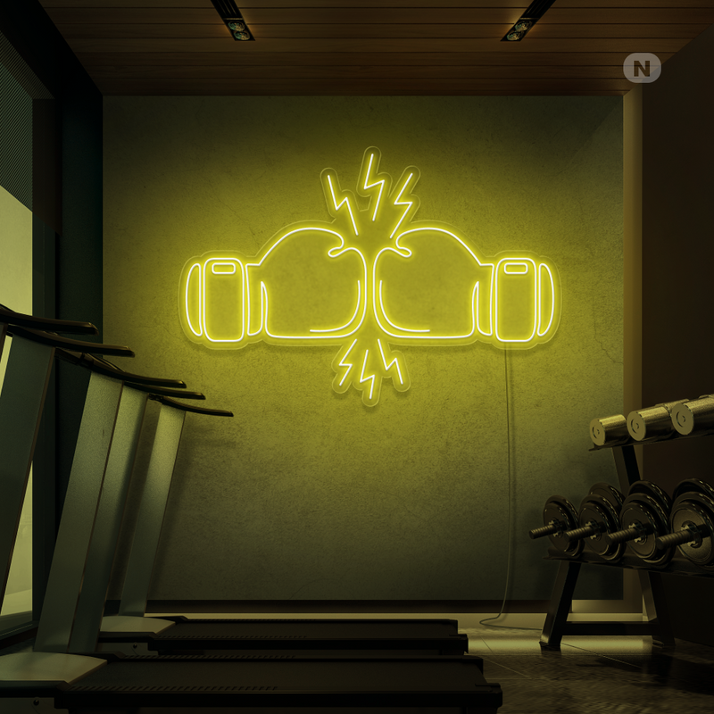 Sinal de néon Boxe