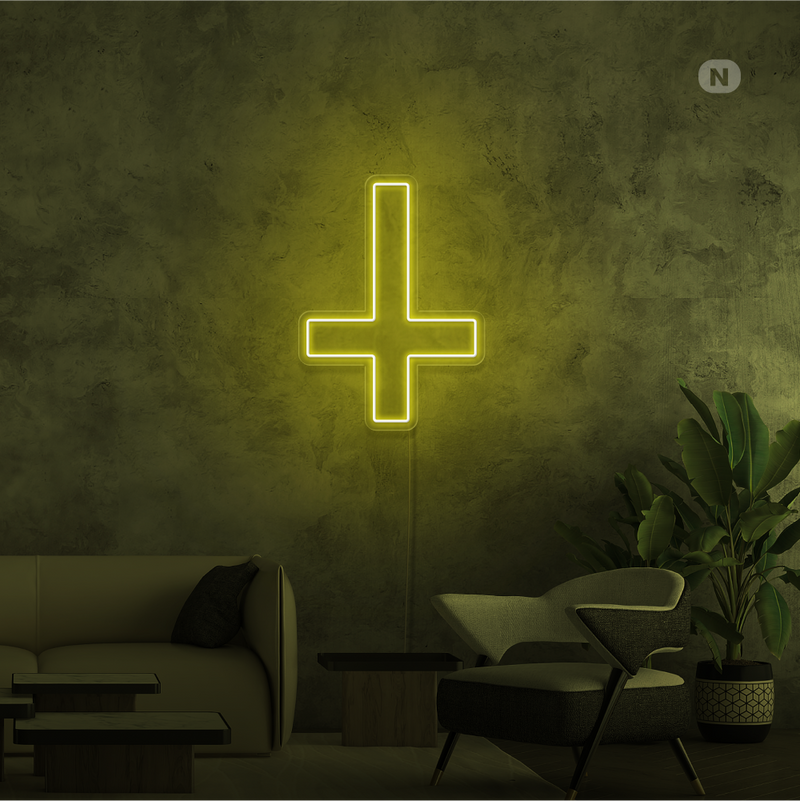 Sinal de néon Estrela cruzada