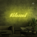 Sinal de néon #Blessed