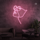 Sinal de néon Rosto com óculos