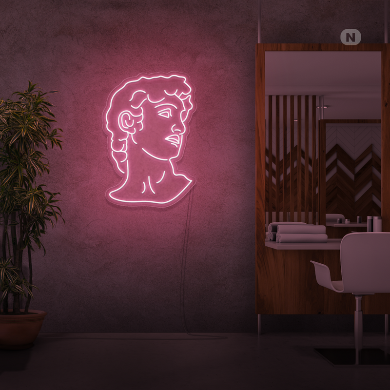 Sinal de néon Michelangelo's David