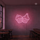 Sinal de néon Cupcakes