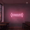 Sinal de néon Toilet