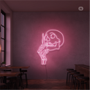 Sinal de néon Cabeça de caveira para fumar