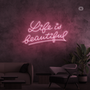 Sinal de néon Life Quote 2