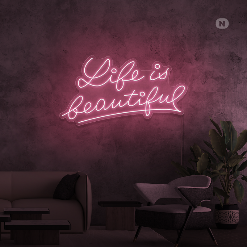 Sinal de néon Life Quote 2