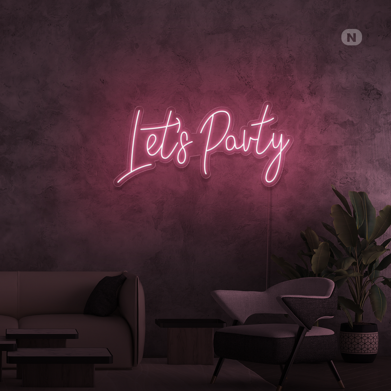 Sinal de néon Lets Party