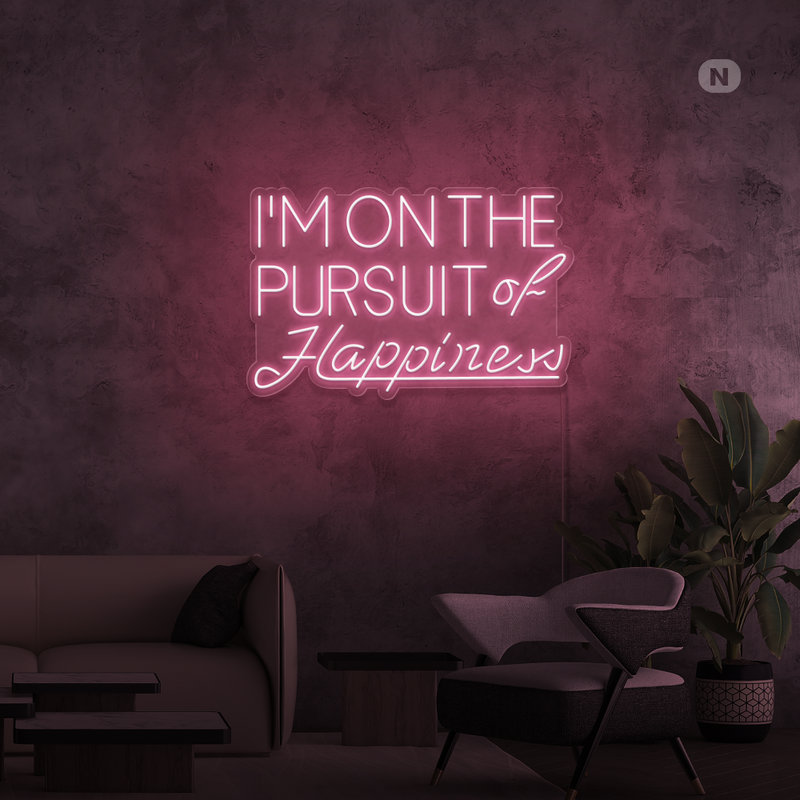 Sinal de néon Happiness
