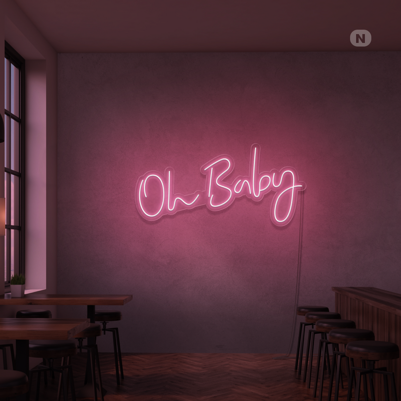 Sinal de néon Oh Baby