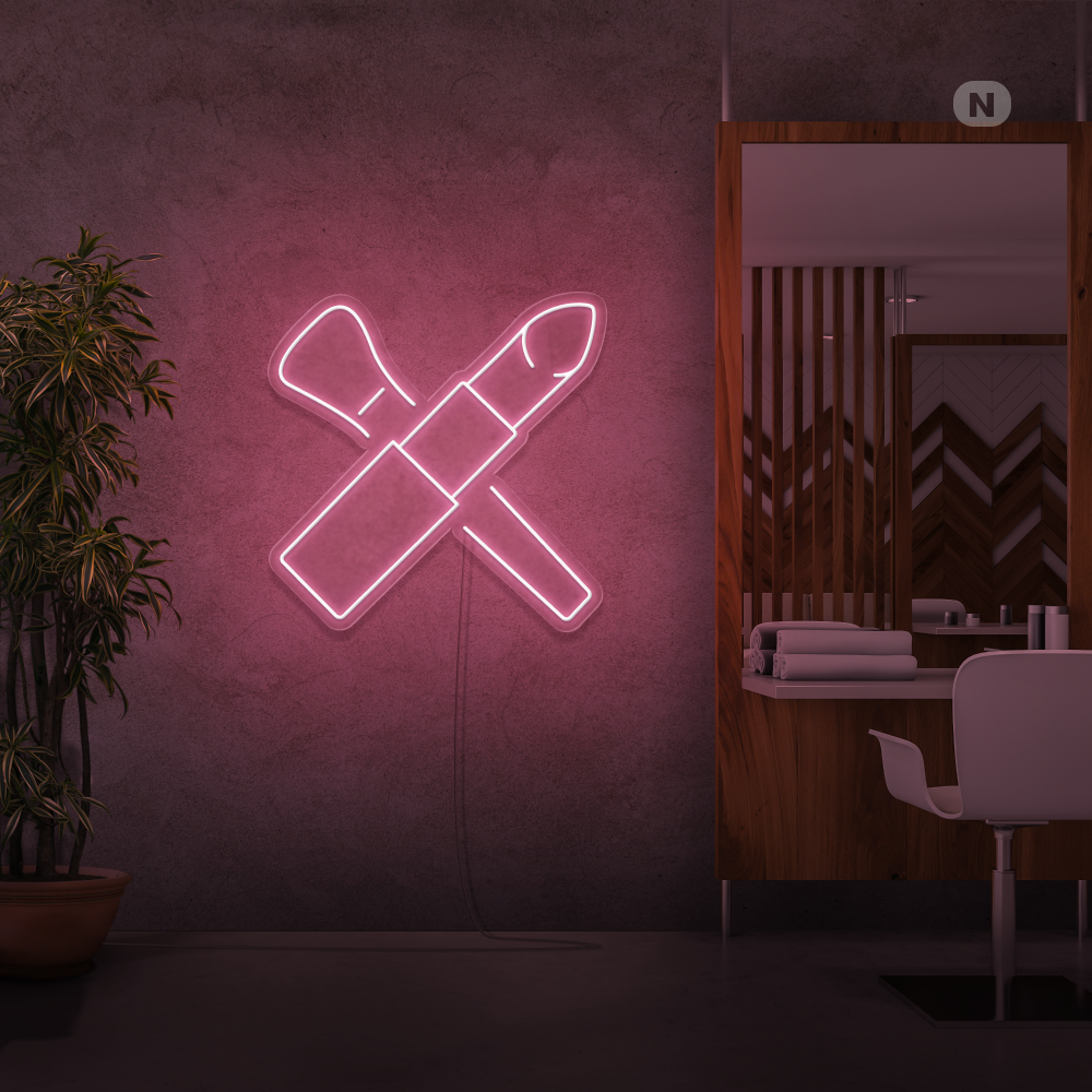 Sinal de néon Kit de beleza