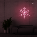 Sinal de néon Flocos de neve
