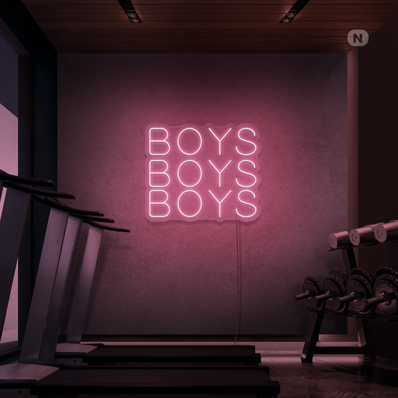 Sinal de néon Boys Boys Boys