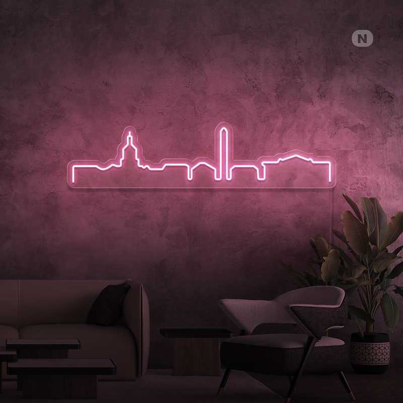 Sinal de néon Skyline