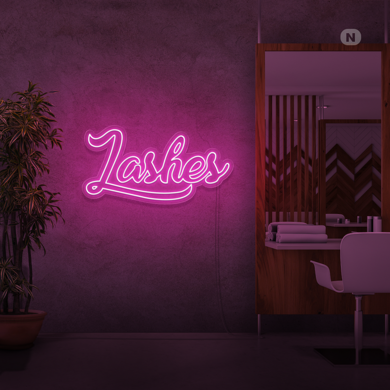Sinal de néon Lashes