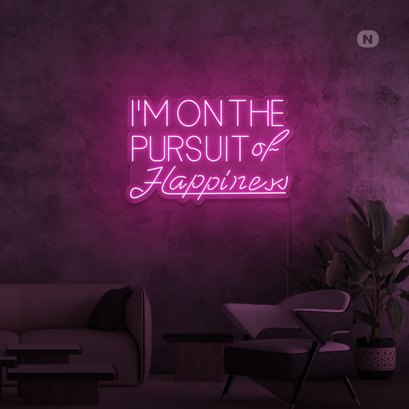 Sinal de néon Happiness