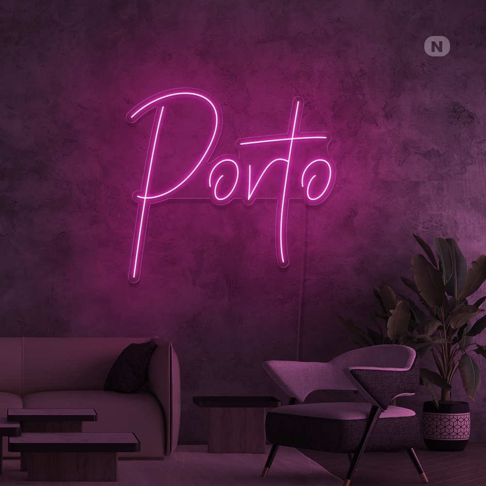Sinal de néon Porto