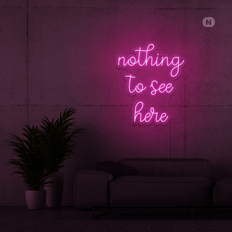 Sinal de néon nothing to see here