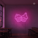 Sinal de néon Cupcakes