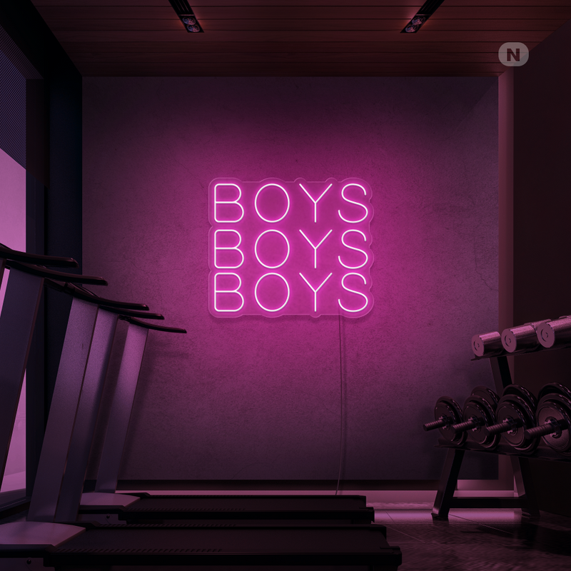 Sinal de néon Boys Boys Boys