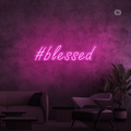 Sinal de néon #Blessed