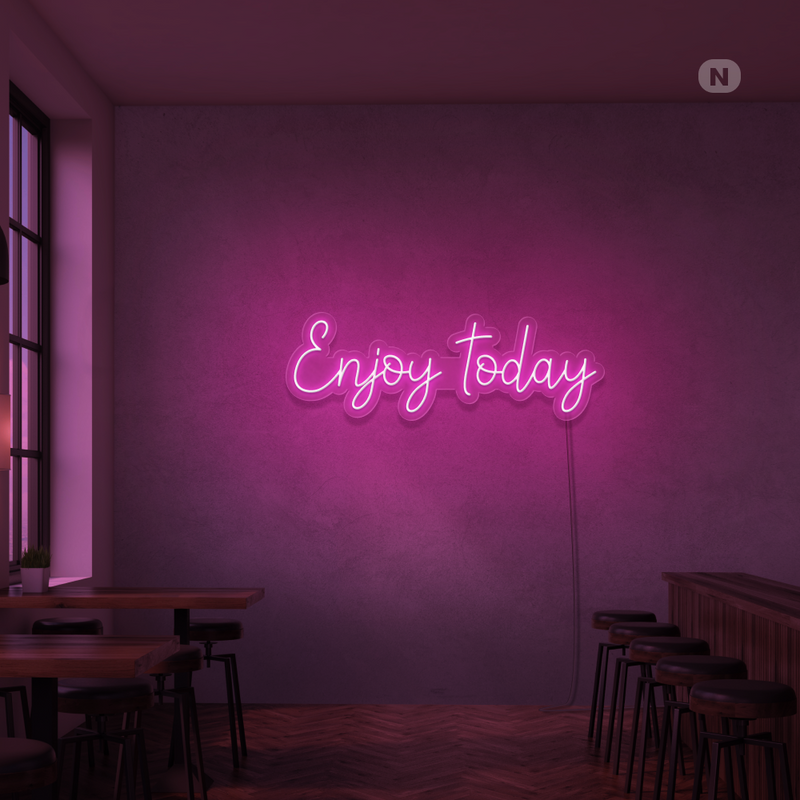 Sinal de néon Enjoy today