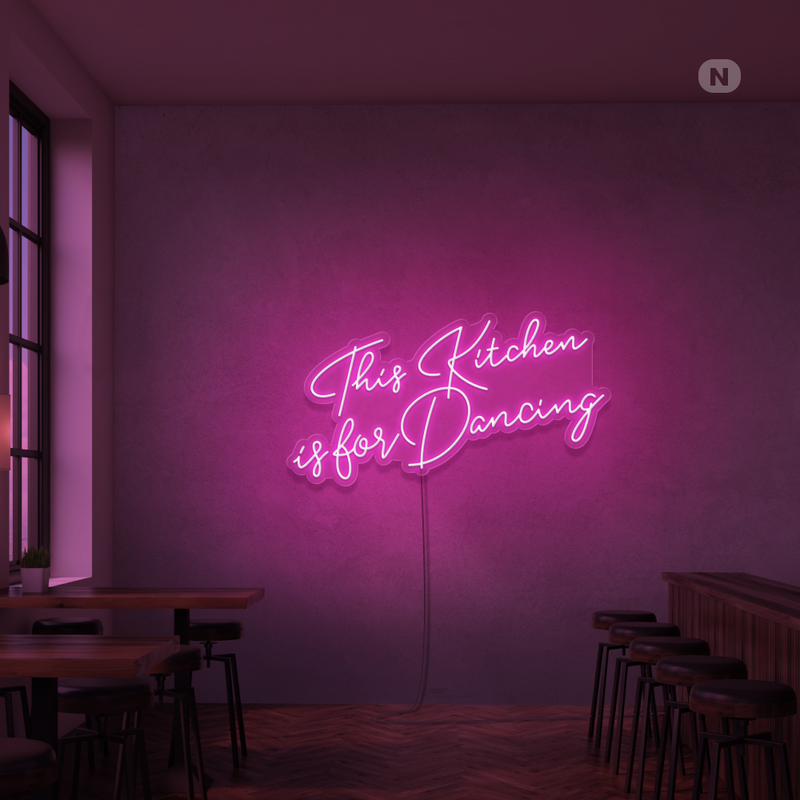 Sinal de néon Music in the kitchen