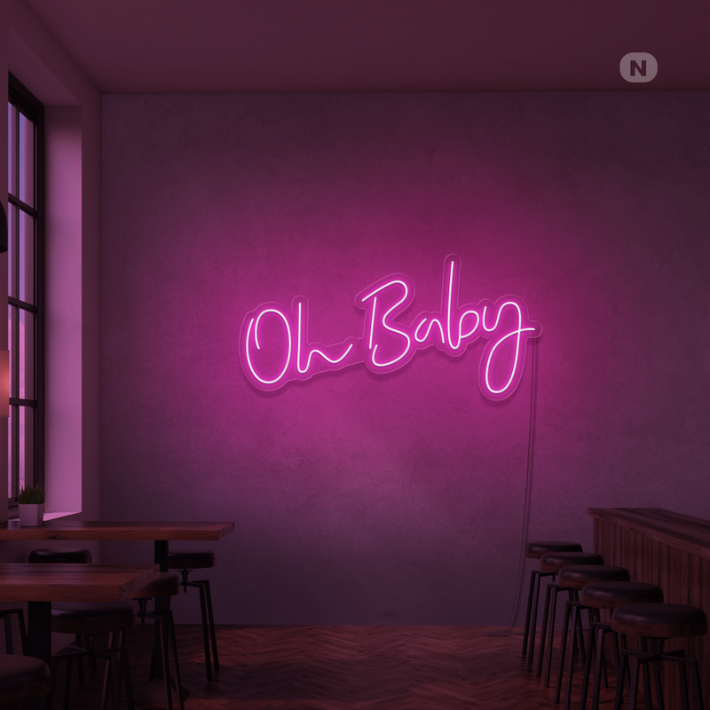 Sinal de néon Oh Baby