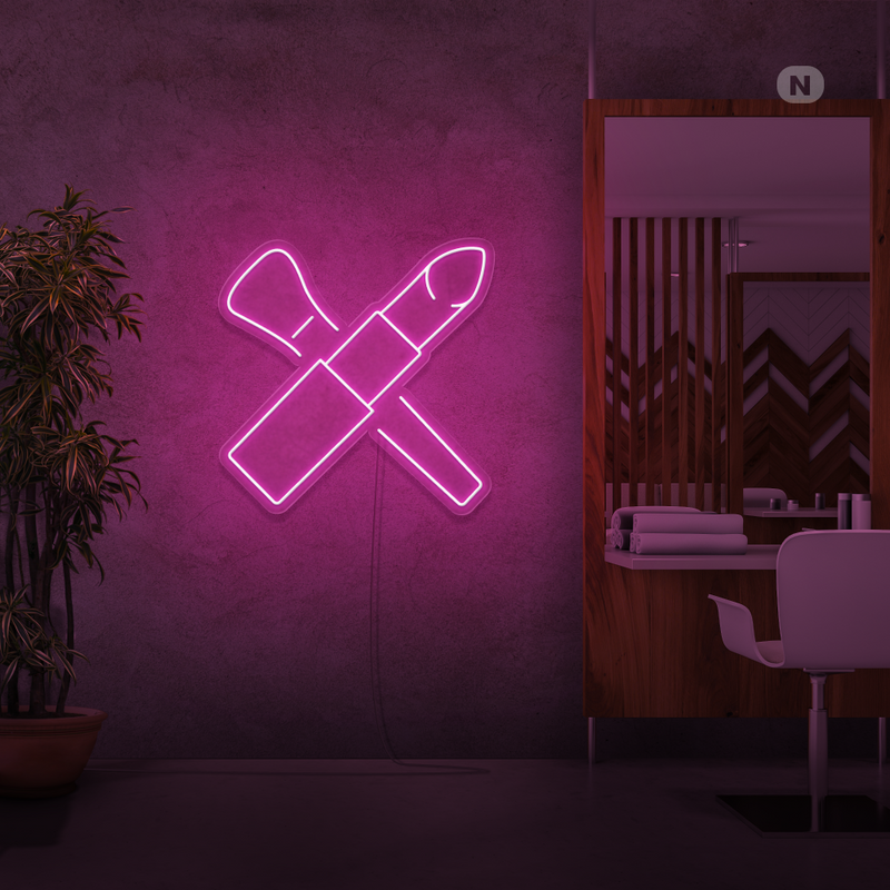Sinal de néon Kit de beleza
