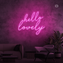 Sinal de néon Hello Lovely