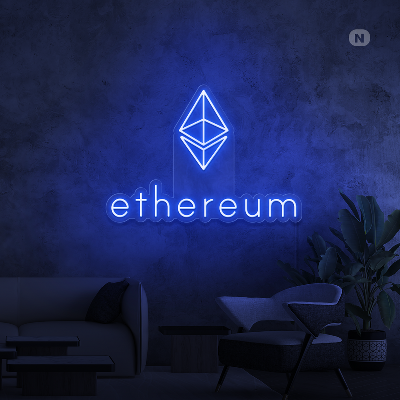 Sinal de néon Ethereum