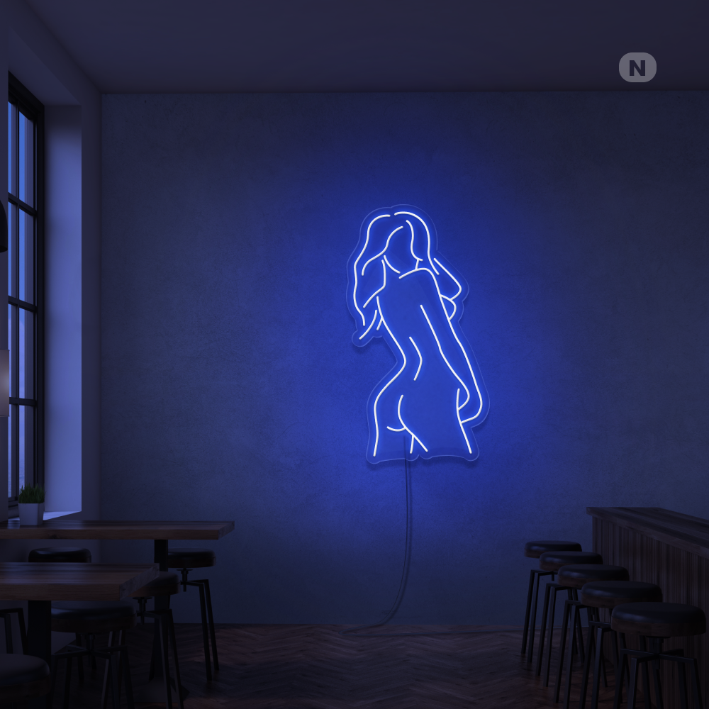 Neon Verlichting Exotisch meisje