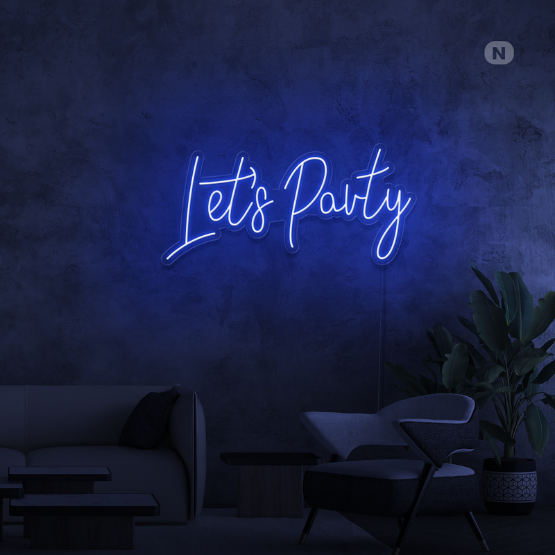 Sinal de néon Lets Party