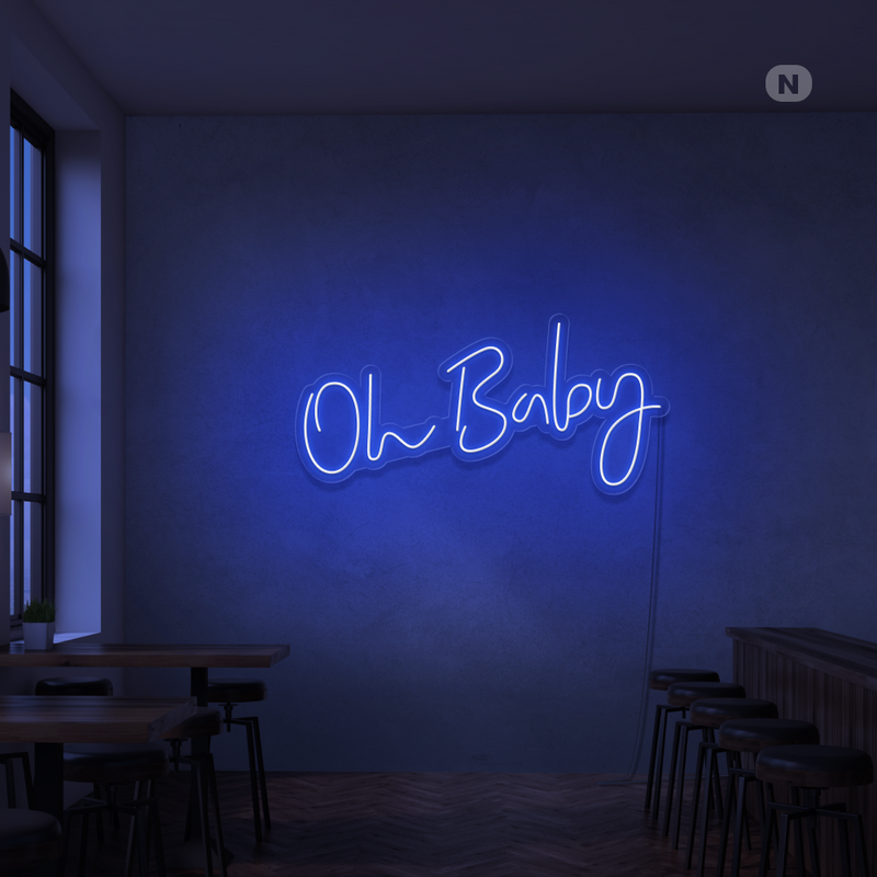 Sinal de néon Oh Baby