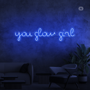 Sinal de néon You Glow Girl
