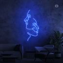 Sinal de néon Os rostos