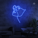 Sinal de néon Rosto com óculos