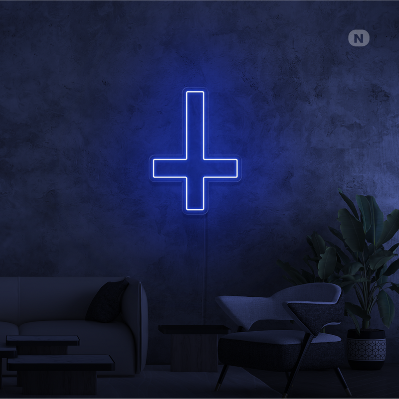 Sinal de néon Estrela cruzada