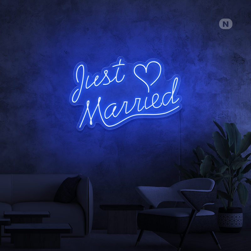 Sinal de néon Just Married