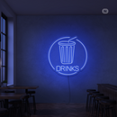 Sinal de néon Drinks