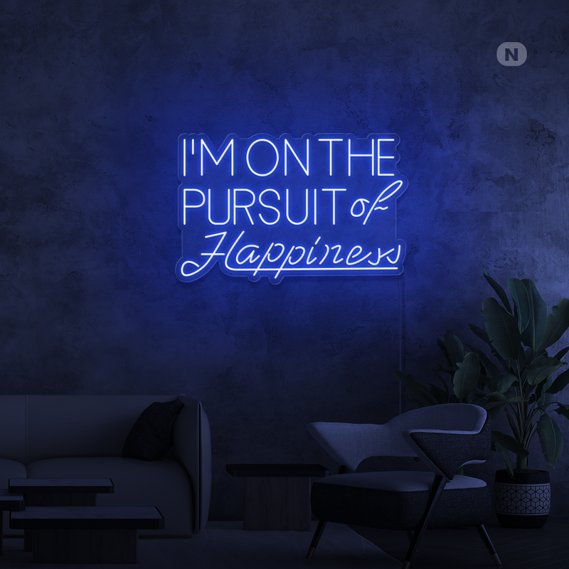 Sinal de néon Happiness