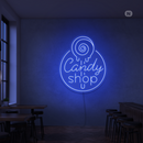 Sinal de néon Candy Shop