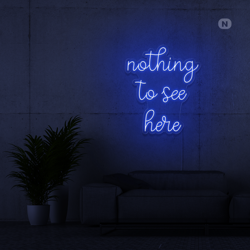 Sinal de néon nothing to see here